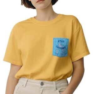 WILLY - DEE yellow crop T-Shirt vintage Y2K SMALL